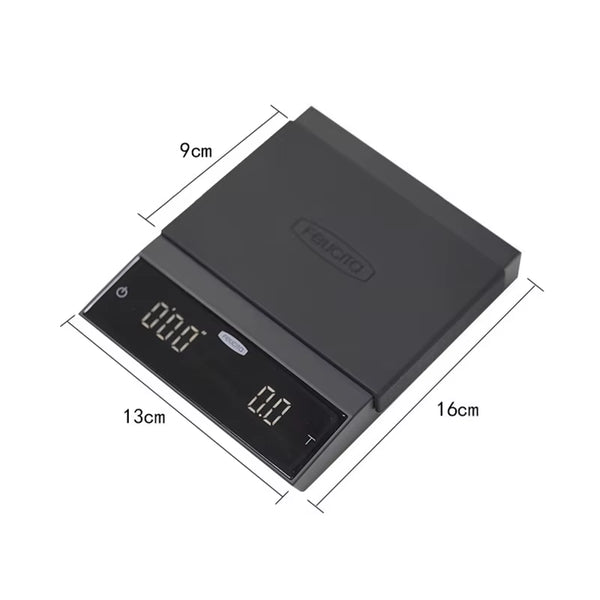 Felicita Incline Coffee Scale with Bluetooth Kitchen Digital Scale Pour Coffee Electronic Drip Coffee Scale with Timer 2KG/0.1G
