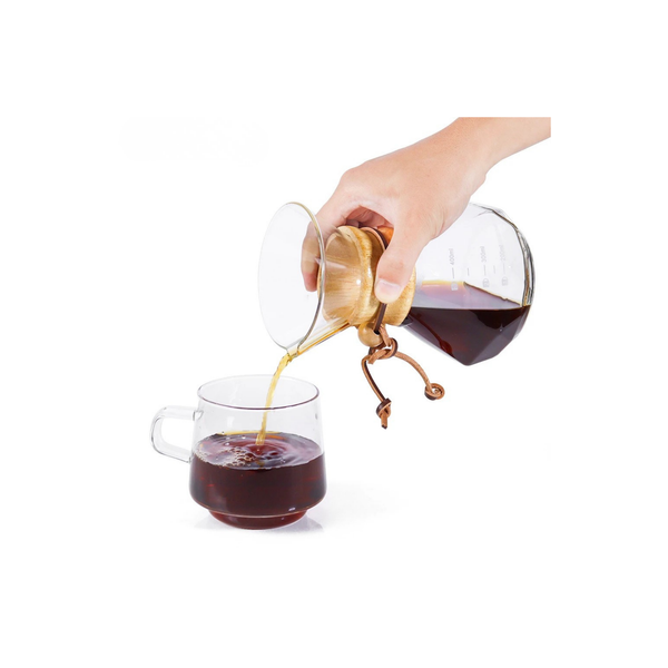 Cafetière Goutte à Goutte en Verre – Style Chemex