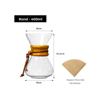 Cafetière Goutte à Goutte en Verre – Style Chemex