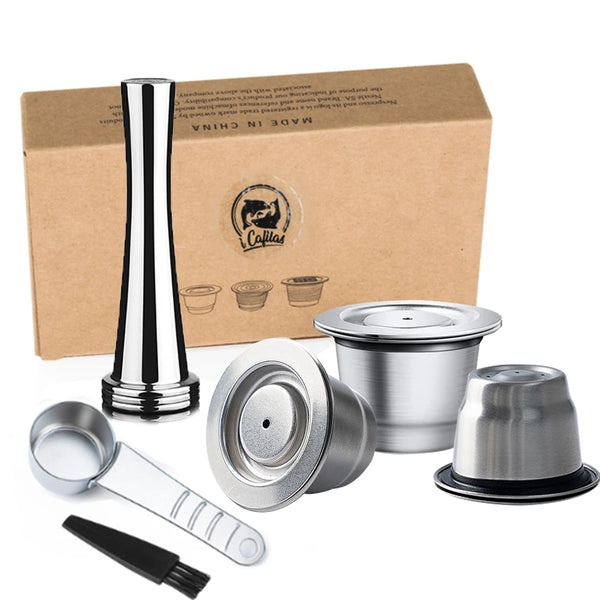Coffee Capsule Reusable Pods for Nespresso Stainless Steel Coffee Filter Espresso Crema Pod Manufacturer'S New Upgrade