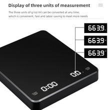 0.1G/3Kg Digital Coffee Scale with Timer LED Screen Espresso USB Weighing High Precision Measures in Oz/Ml/G Kitchen Scale