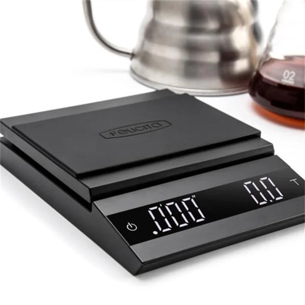 Felicita Parallel Coffee Scale with Bluetooth Digital Kitchen Scale Pour Coffee Electronic Drip Coffee Scale with Timer 2Kg/0.1G